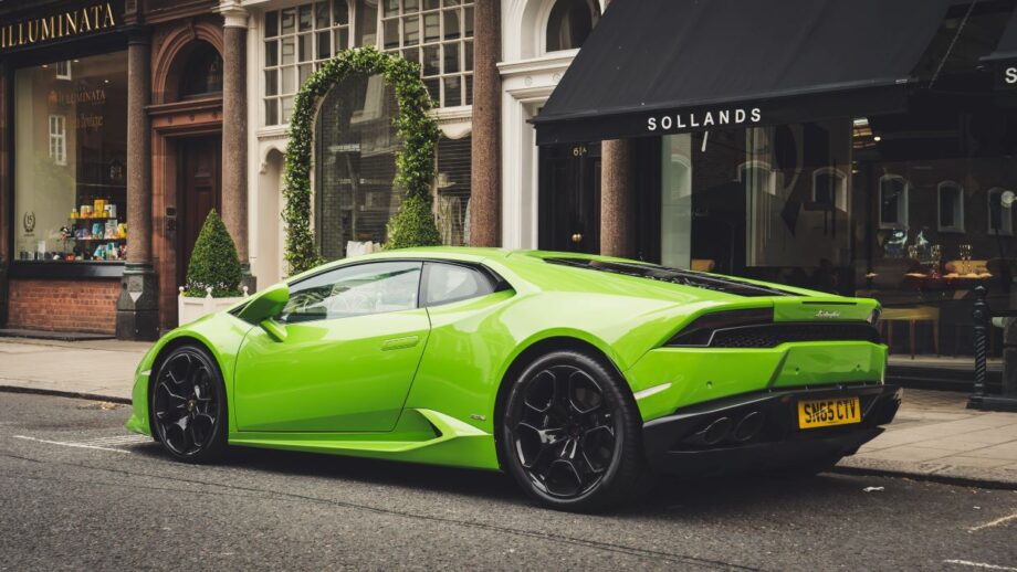 zielone lamborgini